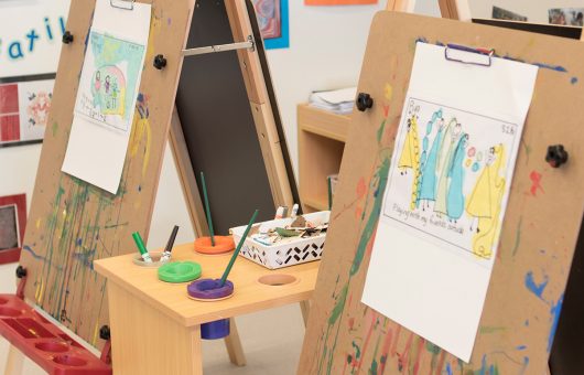  Easels encourage early artistic expression