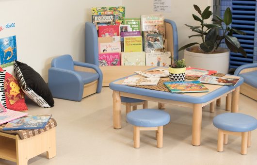  Reading corner encourages time with language and literacy