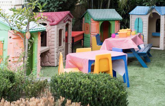  Outdoor play houses are a favourite place to explore