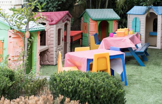  Outdoor play houses are a favourite place to explore